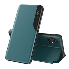 Leather Case Stands Flip Cover Holder Q02H for Xiaomi Poco M5 4G Green