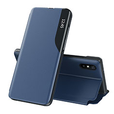 Leather Case Stands Flip Cover Holder Q02H for Xiaomi Redmi 9A Blue
