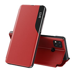 Leather Case Stands Flip Cover Holder Q02H for Xiaomi Redmi 9C NFC Red