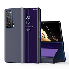 Leather Case Stands Flip Cover Holder QH1 for Huawei Honor Magic V 5G Purple