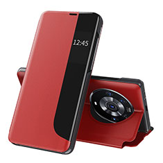 Leather Case Stands Flip Cover Holder QH1 for Huawei Honor Magic3 Pro 5G Red