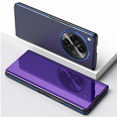Leather Case Stands Flip Cover Holder QH1 for Oppo Find N3 5G Purple
