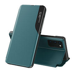 Leather Case Stands Flip Cover Holder QH1 for Samsung Galaxy F02S SM-E025F Green