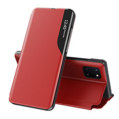 Leather Case Stands Flip Cover Holder QH1 for Samsung Galaxy Note 10 Lite Red