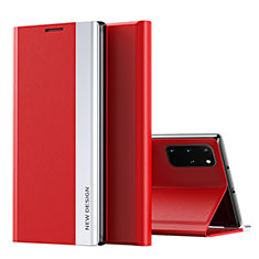 Leather Case Stands Flip Cover Holder QH1 for Samsung Galaxy S20 Plus Red