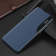 Leather Case Stands Flip Cover Holder QH1 for Xiaomi Redmi 13C Blue