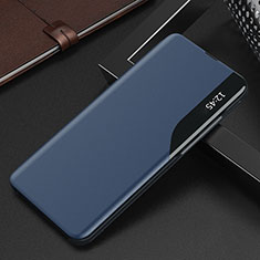 Leather Case Stands Flip Cover Holder QH3 for Huawei Honor X9 5G Blue