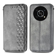 Leather Case Stands Flip Cover Holder S01D for Huawei Enjoy 50 Pro Gray