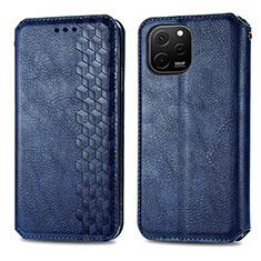 Leather Case Stands Flip Cover Holder S01D for Huawei Enjoy 50z Blue