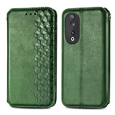 Leather Case Stands Flip Cover Holder S01D for Huawei Honor 90 5G Green