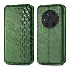 Leather Case Stands Flip Cover Holder S01D for Huawei Honor Magic3 5G Green