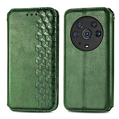 Leather Case Stands Flip Cover Holder S01D for Huawei Honor Magic3 Pro 5G Green