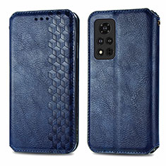 Leather Case Stands Flip Cover Holder S01D for Huawei Honor V40 5G Blue