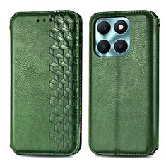 Leather Case Stands Flip Cover Holder S01D for Huawei Honor X8b Green