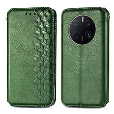 Leather Case Stands Flip Cover Holder S01D for Huawei Mate 50 Pro Green