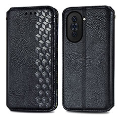 Leather Case Stands Flip Cover Holder S01D for Huawei Nova 10 Black