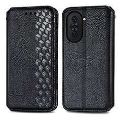 Leather Case Stands Flip Cover Holder S01D for Huawei Nova 10 Pro Black