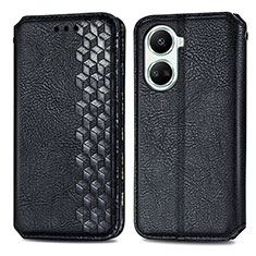 Leather Case Stands Flip Cover Holder S01D for Huawei Nova 10 SE Black