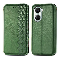 Leather Case Stands Flip Cover Holder S01D for Huawei Nova 10 SE Green