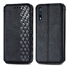 Leather Case Stands Flip Cover Holder S01D for Huawei P Smart Z (2019) Black