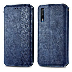 Leather Case Stands Flip Cover Holder S01D for Huawei P Smart Z (2019) Blue