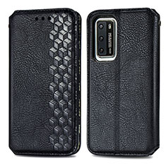 Leather Case Stands Flip Cover Holder S01D for Huawei P40 Black