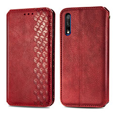 Leather Case Stands Flip Cover Holder S01D for Huawei Y9 Prime (2019) Red