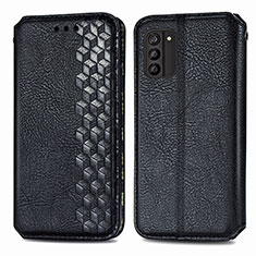 Leather Case Stands Flip Cover Holder S01D for Nokia G100 Black