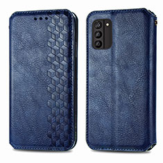 Leather Case Stands Flip Cover Holder S01D for Nokia G100 Blue