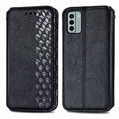 Leather Case Stands Flip Cover Holder S01D for Nokia G22 Black