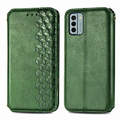 Leather Case Stands Flip Cover Holder S01D for Nokia G22 Green