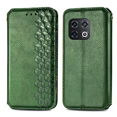 Leather Case Stands Flip Cover Holder S01D for OnePlus 10 Pro 5G Green