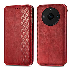 Leather Case Stands Flip Cover Holder S01D for Realme 11 Pro+ Plus 5G Red