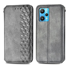 Leather Case Stands Flip Cover Holder S01D for Realme 9 4G Gray