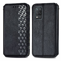 Leather Case Stands Flip Cover Holder S01D for Realme 9 5G India Black