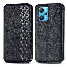 Leather Case Stands Flip Cover Holder S01D for Realme 9 Pro 5G Black