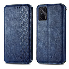 Leather Case Stands Flip Cover Holder S01D for Realme GT Neo 2T 5G Blue