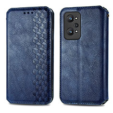 Leather Case Stands Flip Cover Holder S01D for Realme GT Neo2 5G Blue