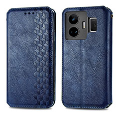 Leather Case Stands Flip Cover Holder S01D for Realme GT Neo5 5G Blue