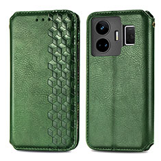 Leather Case Stands Flip Cover Holder S01D for Realme GT Neo5 5G Green