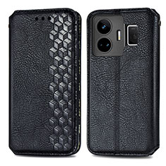 Leather Case Stands Flip Cover Holder S01D for Realme GT Neo6 5G Black
