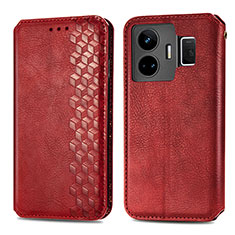 Leather Case Stands Flip Cover Holder S01D for Realme GT Neo6 5G Red