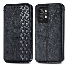 Leather Case Stands Flip Cover Holder S01D for Realme GT2 Pro 5G Black