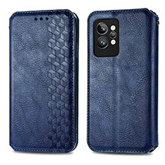 Leather Case Stands Flip Cover Holder S01D for Realme GT2 Pro 5G Blue