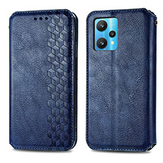 Leather Case Stands Flip Cover Holder S01D for Realme Narzo 50 Pro 5G Blue