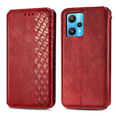 Leather Case Stands Flip Cover Holder S01D for Realme Q5 5G Red