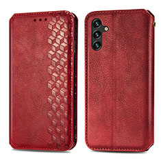 Leather Case Stands Flip Cover Holder S01D for Samsung Galaxy A04s Red