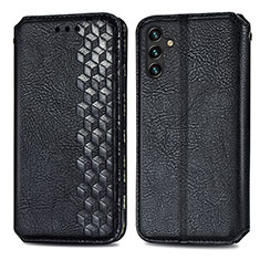 Leather Case Stands Flip Cover Holder S01D for Samsung Galaxy A13 5G Black