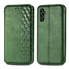 Leather Case Stands Flip Cover Holder S01D for Samsung Galaxy A13 5G Green