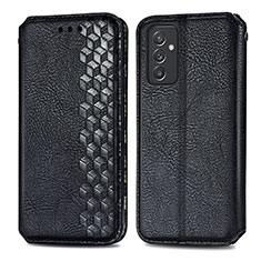 Leather Case Stands Flip Cover Holder S01D for Samsung Galaxy A15 5G Black